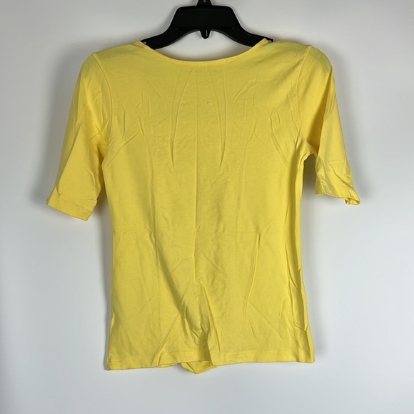 Soft Surroundings Missy T-Shirt Square Neckline Ruche Front Tee Size: XS - Picture 2 of 7
